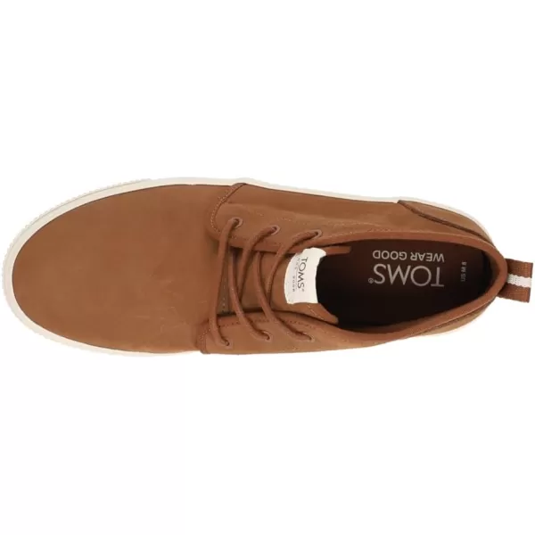 imageTOMS Mens Carlo Mid Terrain Lace Up Sneakers Shoes Casual  BrownWalnut Water Resistant Leather