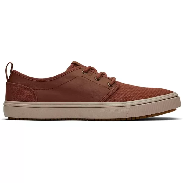 imageTOMS Mens Carlo Terrain Sneakers Shoes  GreyDark Ember Canvas and Leather
