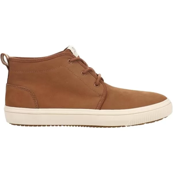 imageTOMS Mens Carlo Mid Terrain Lace Up Sneakers Shoes Casual  BrownWalnut Water Resistant Leather