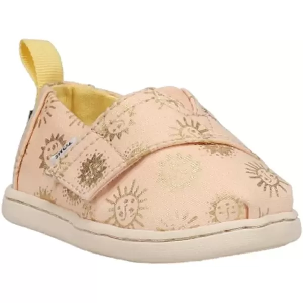 imageTOMS UnisexChild Alpargata Ruffle Slip on Flats Little Big Kid SneakerApricot Foil Sunny Days