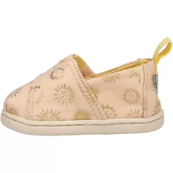 imageTOMS UnisexChild Alpargata Ruffle Slip on Flats Little Big Kid SneakerApricot Foil Sunny Days
