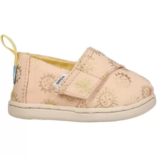 imageTOMS UnisexChild Alpargata Ruffle Slip on Flats Little Big Kid SneakerApricot Foil Sunny Days