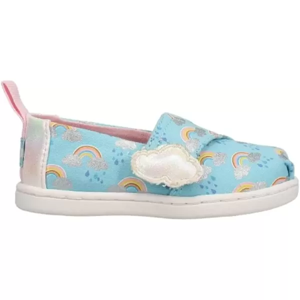 imageTOMS UnisexChild Alpargata Ruffle Slip on Flats Little Big Kid SneakerBlue Weather Foil