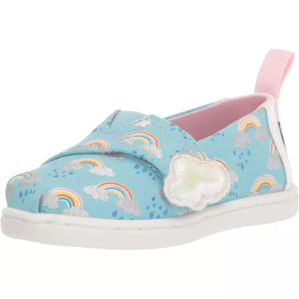 imageTOMS UnisexChild Alpargata Ruffle Slip on Flats Little Big Kid SneakerBlue Weather Foil