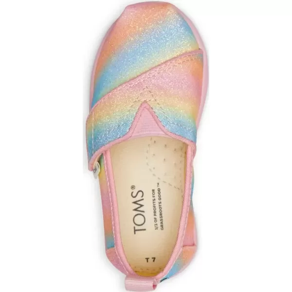 imageTOMS UnisexChild Alpargata Ruffle Slip on Flats Little Big Kid SneakerCandy Pink Gradient