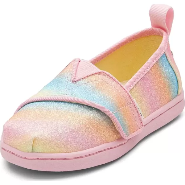 imageTOMS UnisexChild Alpargata Ruffle Slip on Flats Little Big Kid SneakerCandy Pink Gradient