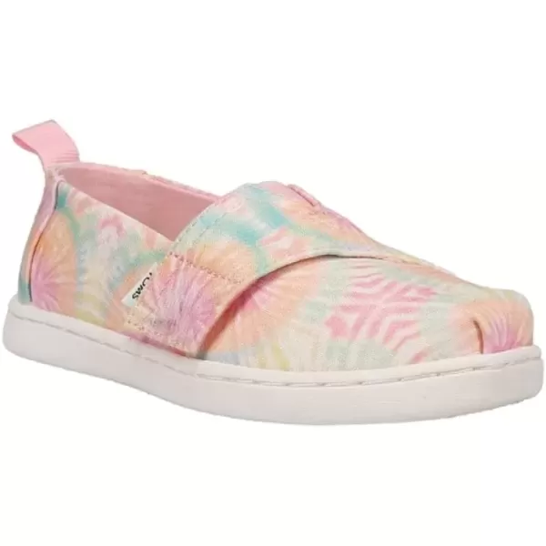 imageTOMS UnisexChild Alpargata Ruffle Slip on Flats Little Big Kid SneakerCandy Pink Tie Dye