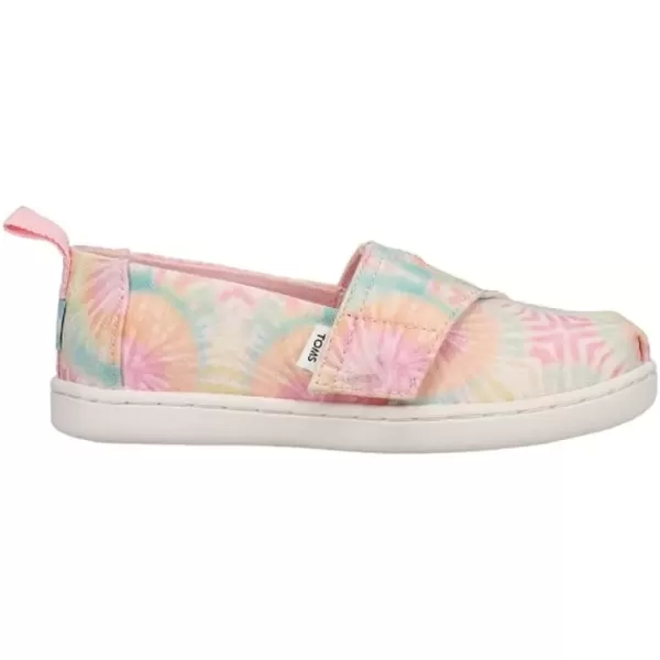 imageTOMS UnisexChild Alpargata Ruffle Slip on Flats Little Big Kid SneakerCandy Pink Tie Dye