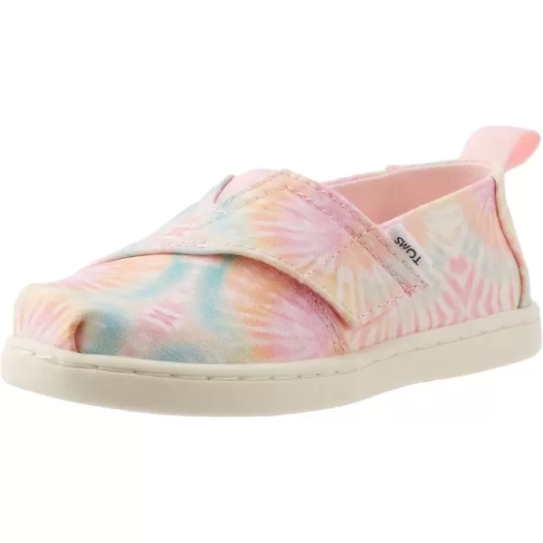 imageTOMS UnisexChild Alpargata Ruffle Slip on Flats Little Big Kid SneakerCandy Pink Tie Dye