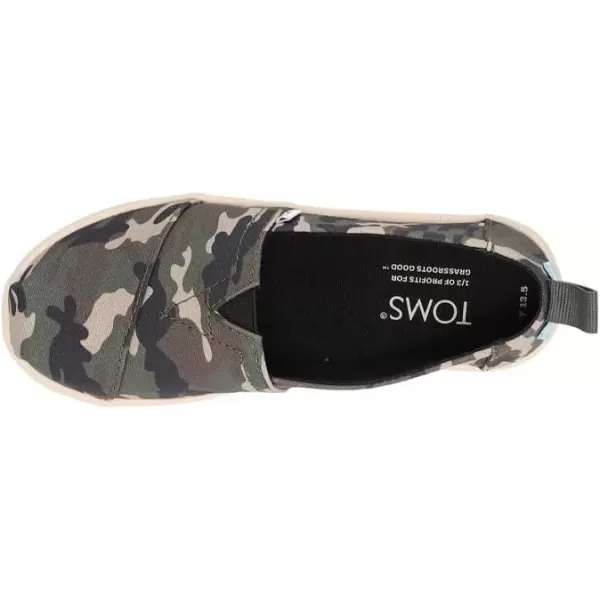 imageTOMS UnisexChild Alpargata Ruffle Slip on Flats Little Big Kid SneakerClassic Camo