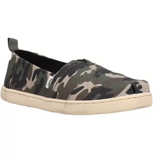 imageTOMS UnisexChild Alpargata Ruffle Slip on Flats Little Big Kid SneakerClassic Camo