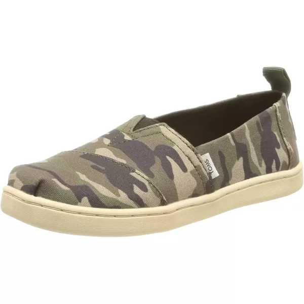 imageTOMS UnisexChild Alpargata Ruffle Slip on Flats Little Big Kid SneakerClassic Camo