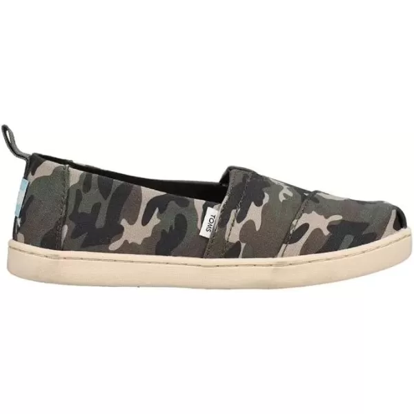imageTOMS UnisexChild Alpargata Ruffle Slip on Flats Little Big Kid SneakerClassic Camo