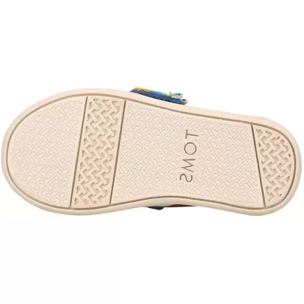 imageTOMS UnisexChild Alpargata Ruffle Slip on Flats Little Big Kid SneakerCobalt Blue Dino