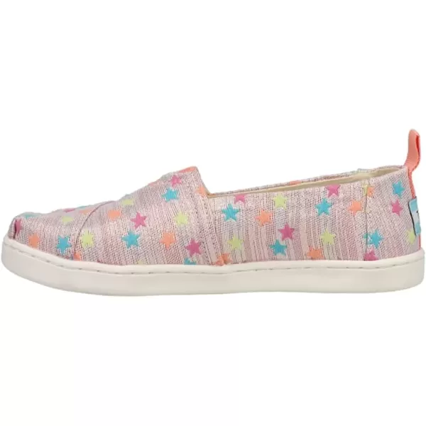 imageTOMS UnisexChild Alpargata Ruffle Slip on Flats Little Big Kid SneakerCoral Multi