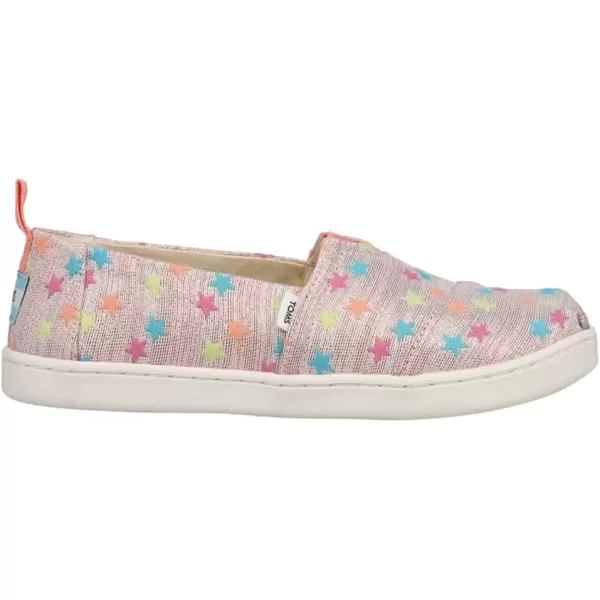 imageTOMS UnisexChild Alpargata Ruffle Slip on Flats Little Big Kid SneakerCoral Multi