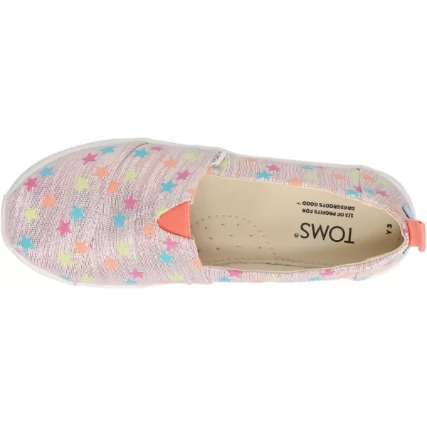 imageTOMS UnisexChild Alpargata Ruffle Slip on Flats Little Big Kid SneakerCoral Multi