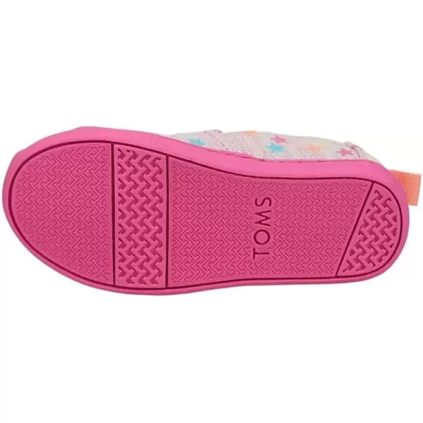 imageTOMS UnisexChild Alpargata Ruffle Slip on Flats Little Big Kid SneakerCoral Multi Glimmer