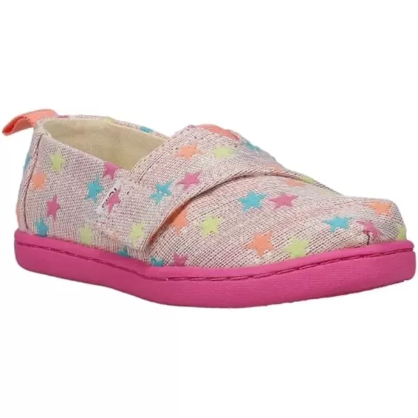 imageTOMS UnisexChild Alpargata Ruffle Slip on Flats Little Big Kid SneakerCoral Multi Glimmer