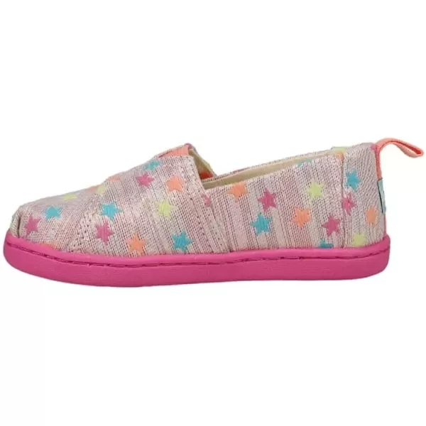 imageTOMS UnisexChild Alpargata Ruffle Slip on Flats Little Big Kid SneakerCoral Multi Glimmer