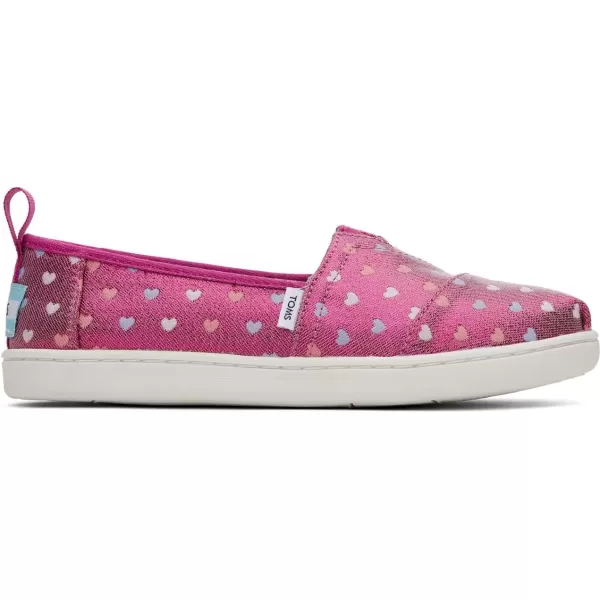 imageTOMS UnisexChild Alpargata Ruffle Slip on Flats Little Big Kid SneakerDark Fuchsia