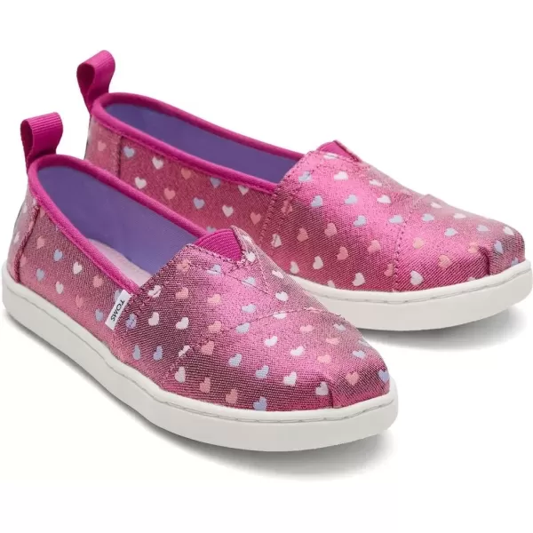 imageTOMS UnisexChild Alpargata Ruffle Slip on Flats Little Big Kid SneakerDark Fuchsia