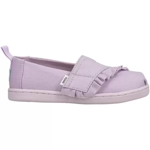 imageTOMS UnisexChild Alpargata Ruffle Slip on Flats Little Big Kid SneakerLight Orchid