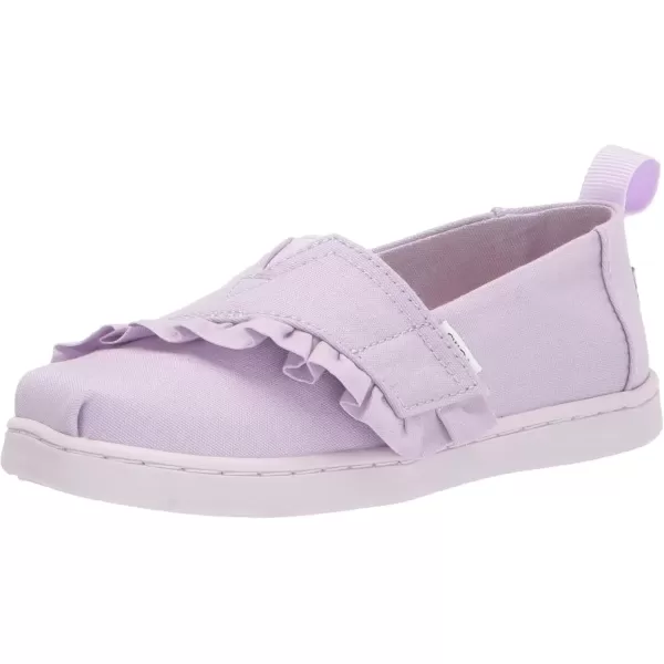imageTOMS UnisexChild Alpargata Ruffle Slip on Flats Little Big Kid SneakerLight Orchid