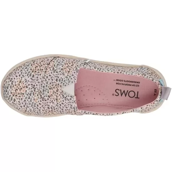 imageTOMS UnisexChild Alpargata Ruffle Slip on Flats Little Big Kid SneakerPastel Multi Mini Leopard Print