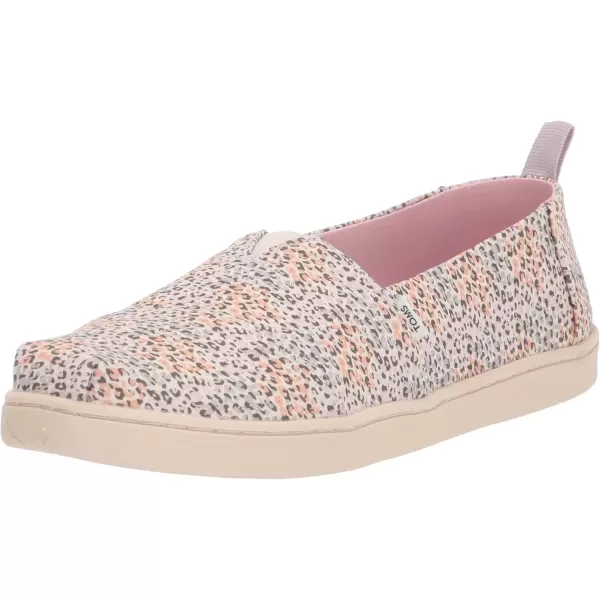 imageTOMS UnisexChild Alpargata Ruffle Slip on Flats Little Big Kid SneakerPastel Multi Mini Leopard Print