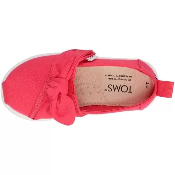 imageTOMS UnisexChild Alpargata Ruffle Slip on Flats Little Big Kid SneakerRaspberry