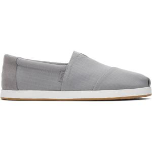 imageTOMS Mens Alp FWD Loafer FlatUltimate Grey Recycled Ripstop Cotton Canvas Distressed Suede