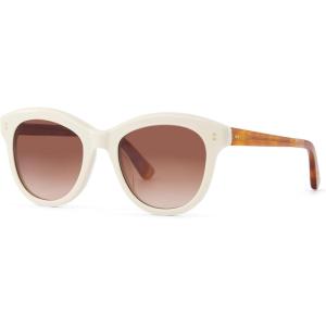 imageTOMS Womens Gwyneth Round SunglassesChalkHoney Tortoise