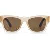 imageTOMS Traveler Unisex Devon Rectangular SunglassesMatteShiny Oatmilk Crystal Fade