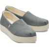 imageTOMS Womens Alpargata Midform SlipOnBonsai Green Canvas