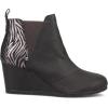 imageTOMS Womens Kelsey Ankle BootBlack LeatherZebra Shimmer