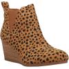 imageTOMS Womens Kelsey Ankle BootBrown Sugar Tiny Cheetah Printed Suede