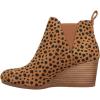 imageTOMS Womens Kelsey Ankle BootBrown Sugar Tiny Cheetah Printed Suede