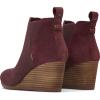 imageTOMS Womens Kelsey Ankle BootBurgundy LeatherSuede