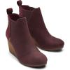 imageTOMS Womens Kelsey Ankle BootBurgundy LeatherSuede