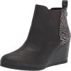 imageTOMS Womens Kelsey Ankle BootBlack LeatherZebra Shimmer