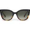 imageTOMS Womens Sophia Cat Eye Sunglasses Black Tort FadeShiny GoldDeep Olive Gradient 5321147