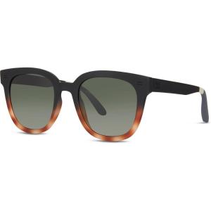 imageTOMS Womens Juniper Round SunglassesMatte Black Honey Tortoise Fade