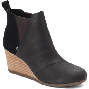 imageTOMS Womens Kelsey Ankle BootBlack LeatherSuede