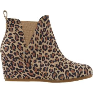 imageTOMS Womens Kelsey Ankle BootDesert Tan Leopard Print Suede
