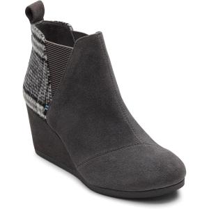 imageTOMS Womens Kelsey Ankle BootForged Iron Grey SuedePlaid