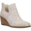 imageTOMS Womens Kallie Cutout BootEgret Camo Prt Suede
