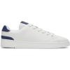 Bright White Cadet Blue Leather