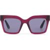 imageTOMS Adelaide Womens SunglassesMatteshiny Midnight Plum Crystal Fadedark Grey