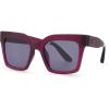 imageTOMS Adelaide Womens SunglassesMatteshiny Midnight Plum Crystal Fadedark Grey